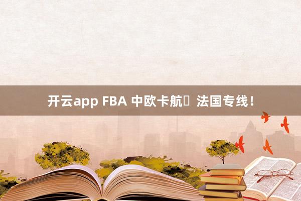 开云app FBA 中欧卡航・法国专线！