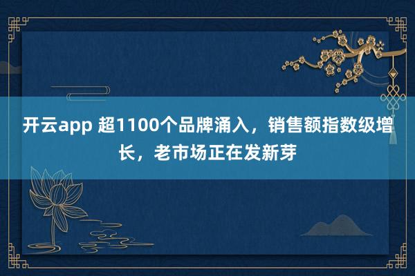 开云app 超1100个品牌涌入，销售额指数级增长，老市场正在发新芽